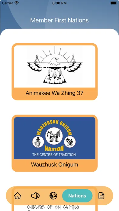 Ojibwe سکرین شاٹس