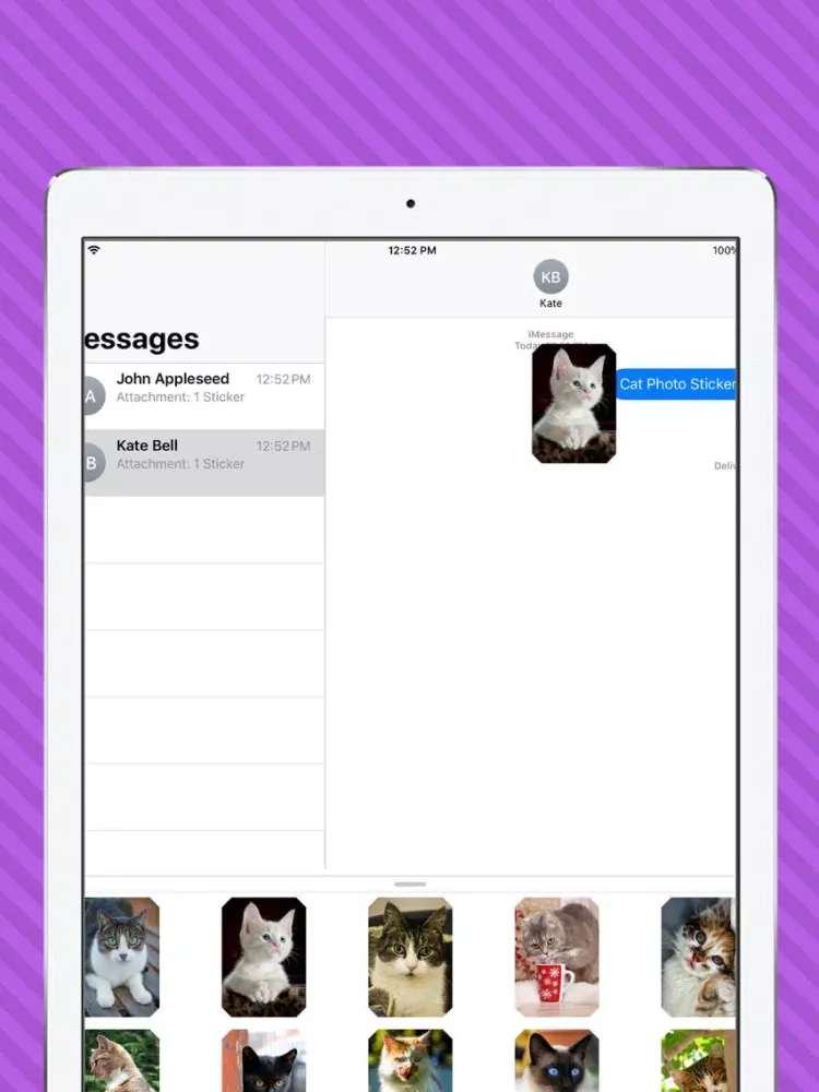 Captures d'écran de Cat Photo Stickers iPad 