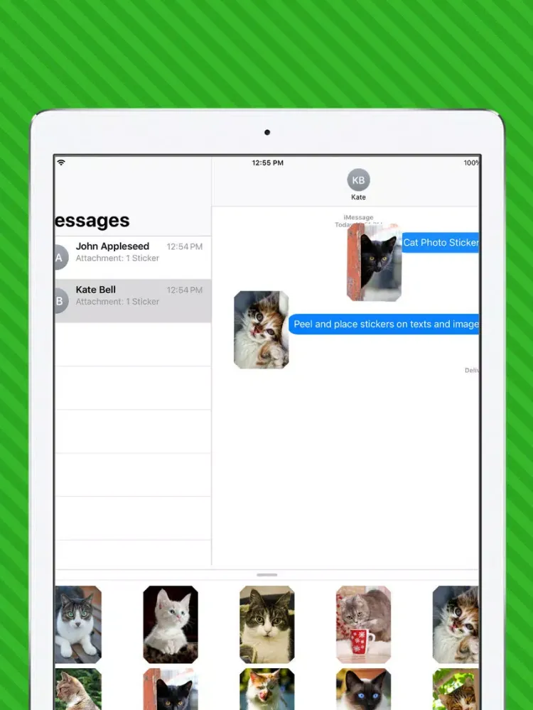 Captures d'écran de Cat Photo Stickers iPad 