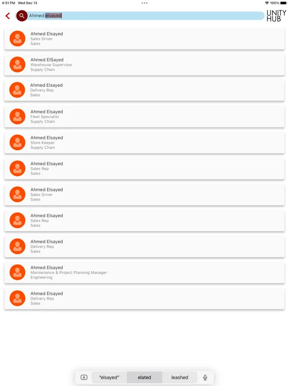 Screenshot di Unity Hub iPad 