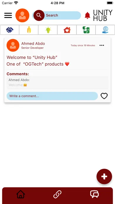 Screenshot di Unity Hub