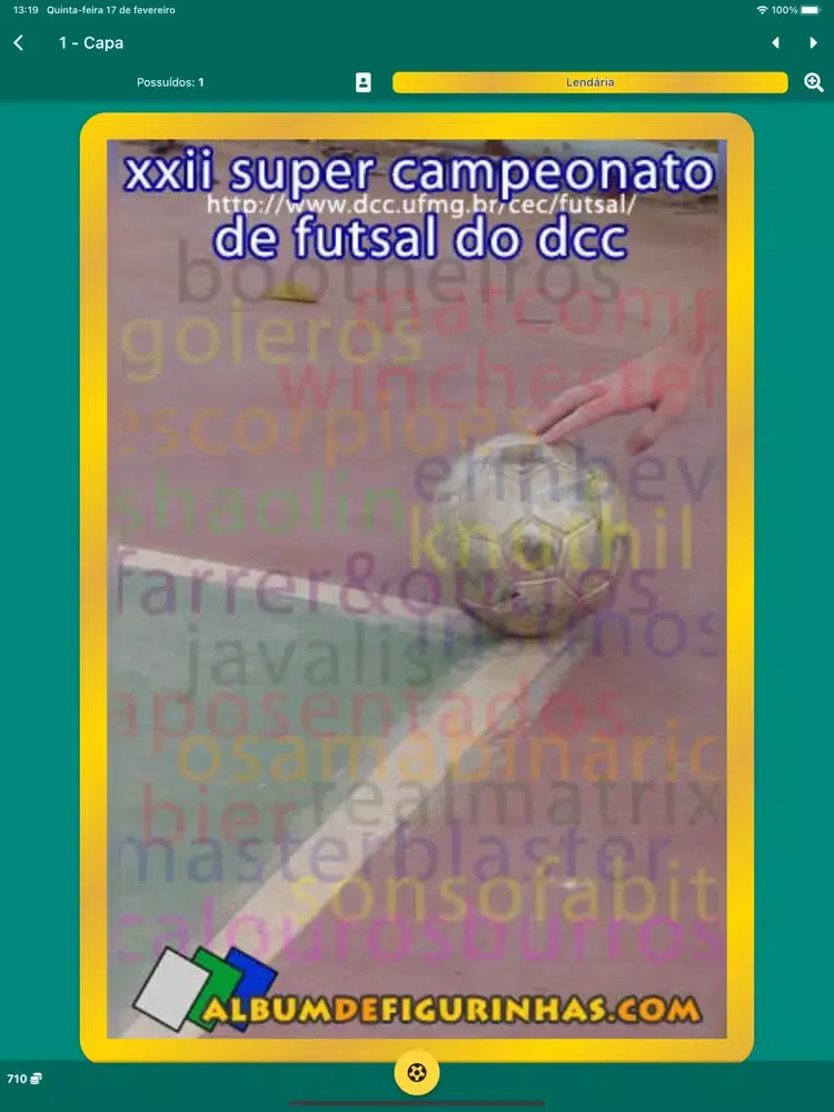 XXII Camp. de Futsal DCC/UFMG iPad 应用截图