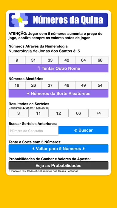 صور Quina Gerador de Números