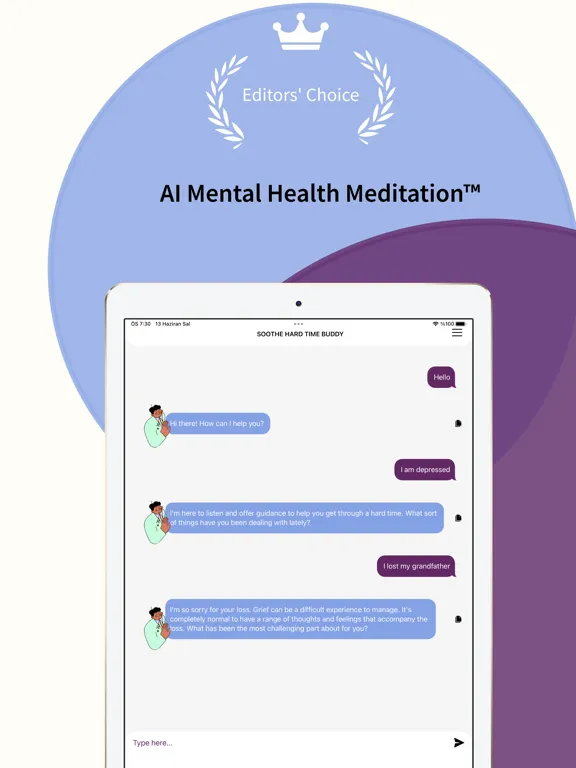 Mindful AI Wellness Meditation iPad  Screenshots