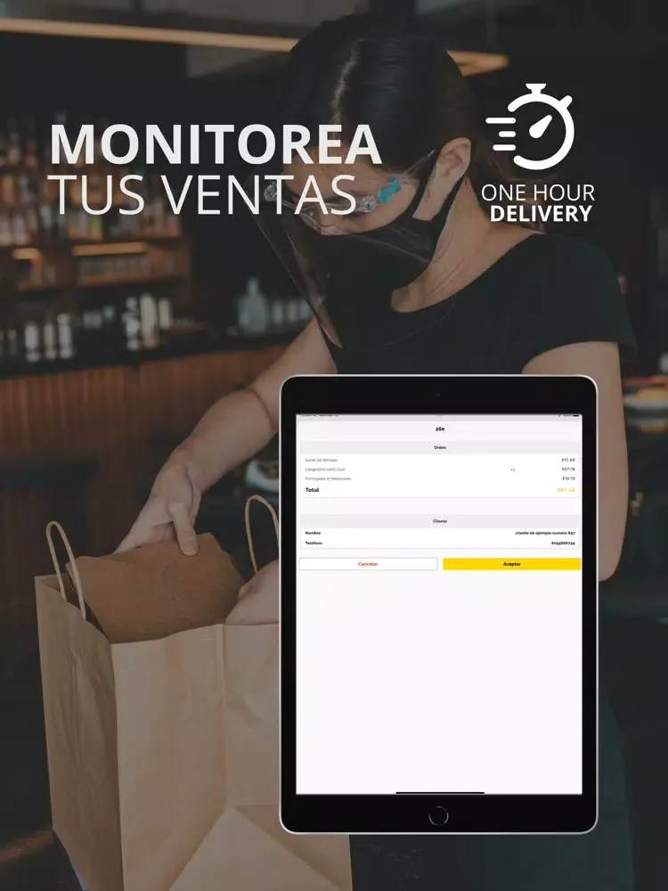 One Hour Delivery Commerce iPad  스크린샷