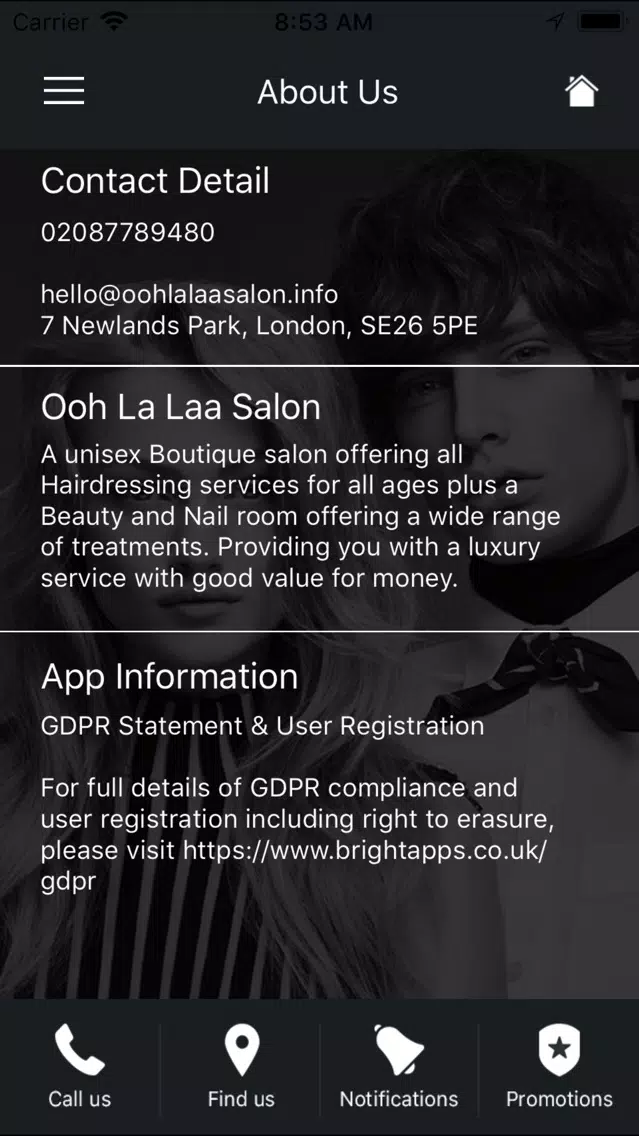 Tangkapan layar Ooh La Laa Salon