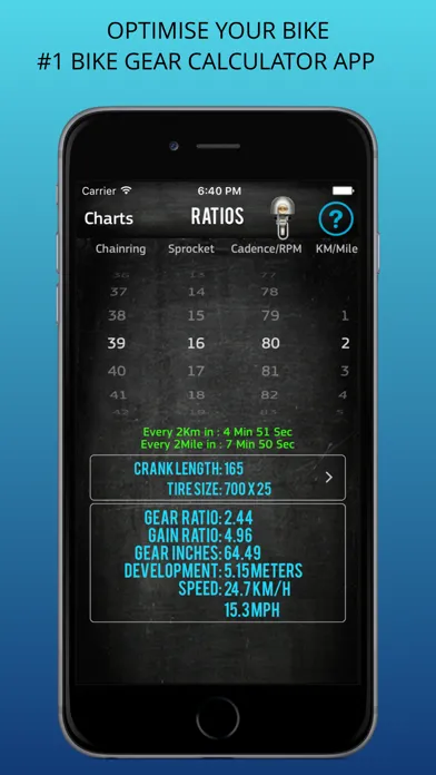 Bike Gear Calculator : Bike Gears, Cycling Gear Screenshots
