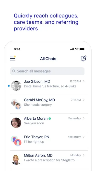 Ảnh chụp màn hình của OhMD HIPAA Compliant Texting