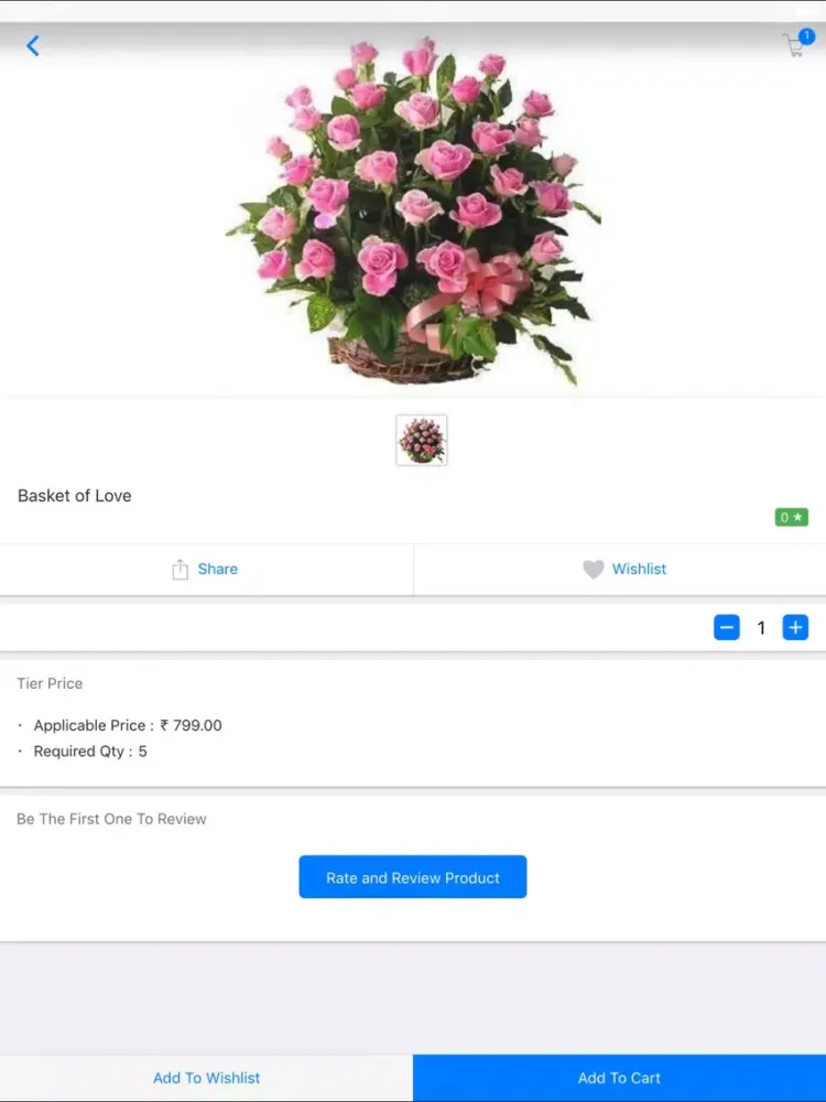 Tangkapan skrin Oho Flower App iPad 