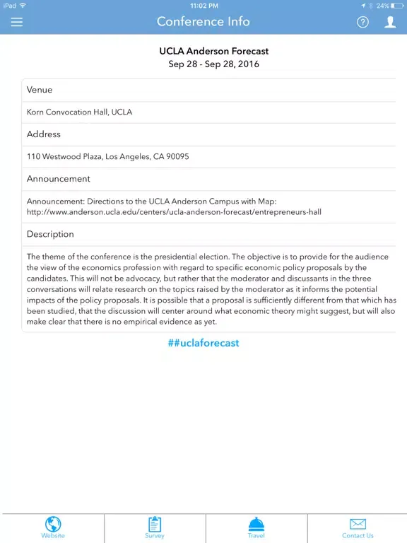 ภาพหน้าจอของ UCLA Anderson By Connect iPad 