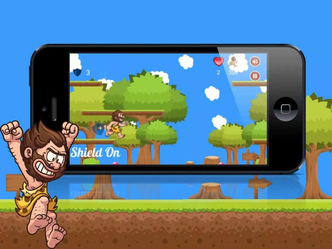 Caveman - Run , Crouch , Jump , Swing by John Oirdo iPad  スクリーンショット