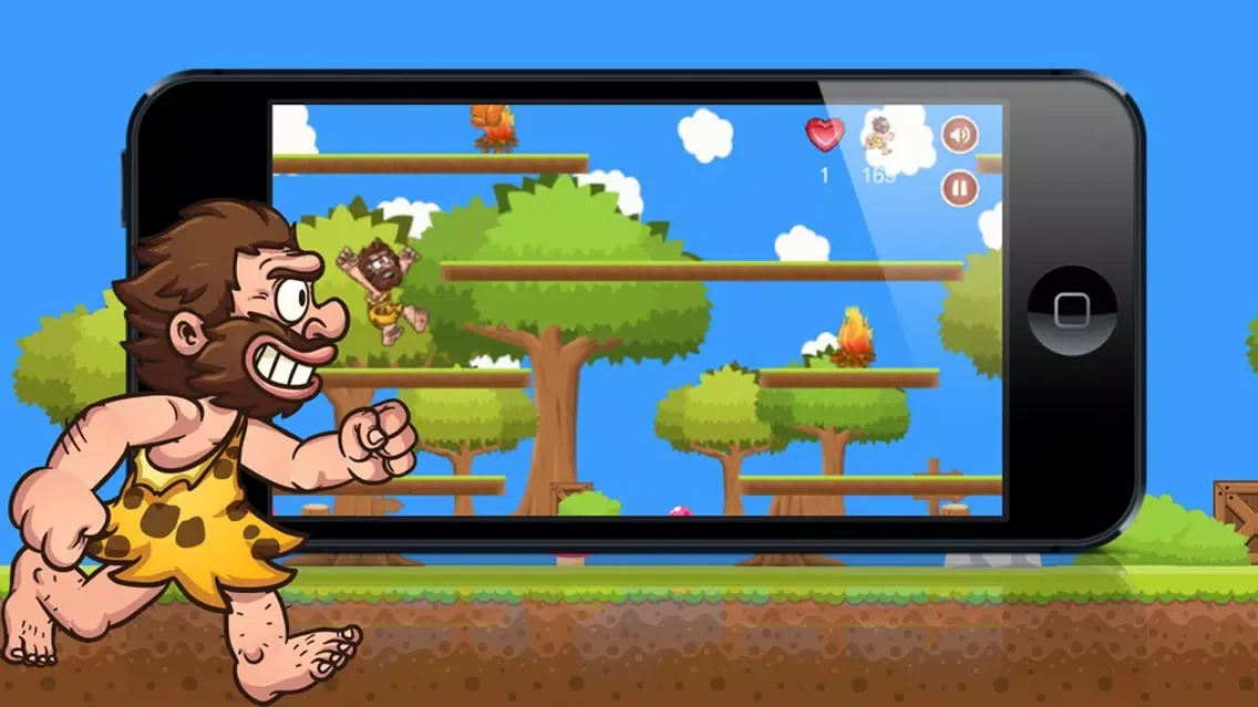 Caveman - Run , Crouch , Jump , Swing by John Oirdo スクリーンショット
