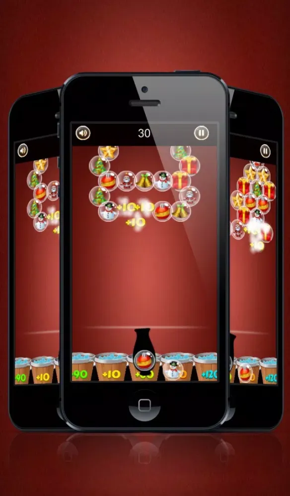 Christmas bubble shooter. An addictive bubble popping game for christmas eve Screenshots