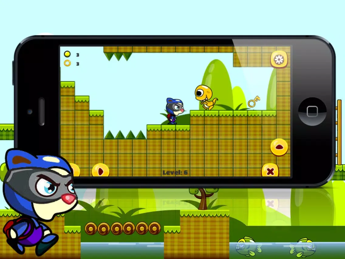 Dora Noggin - Guide the lazy cat through enemies and trapz, find the mouse and become the hero of 4ever Land. By John Oirdo iPad Screenshots