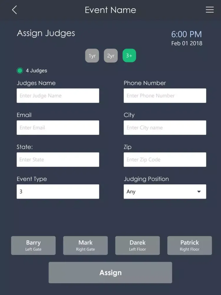 Tangkapan layar Rodeo Judge iPad 