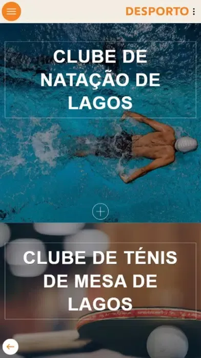 Tangkapan layar Guia do Desporto e Lazer