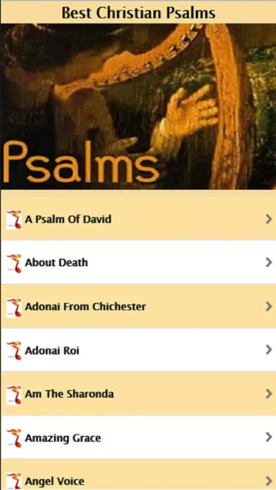 Zrzuty ekranu Best Christian Psalms
