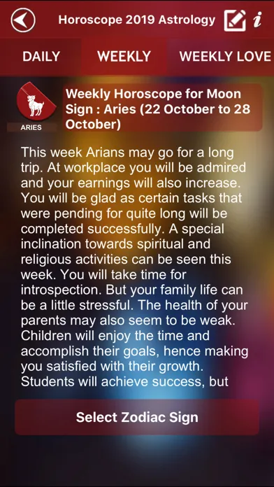 Screenshot di Horoscope 2019 Astrology