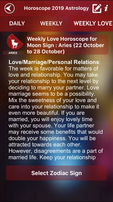 Screenshot di Horoscope 2019 Astrology