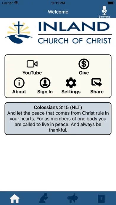 Tangkapan layar Inland Church of Christ