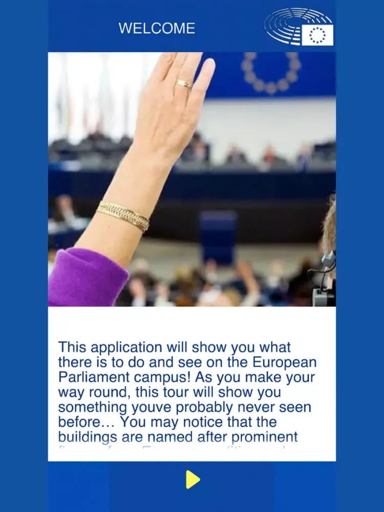 ภาพหน้าจอของ European Parliament Spotter iPad 