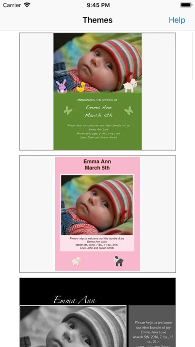 تصاویر Baby Arrival Cards