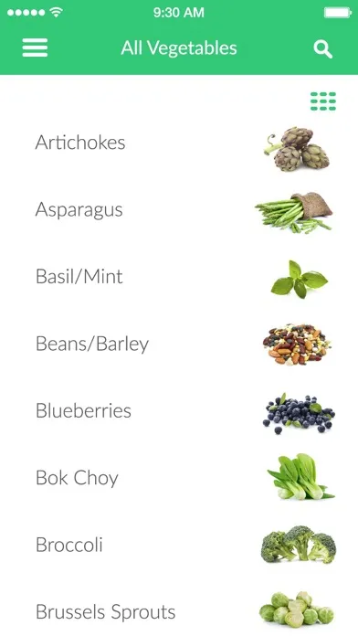OK Vegetable Guide Screenshots