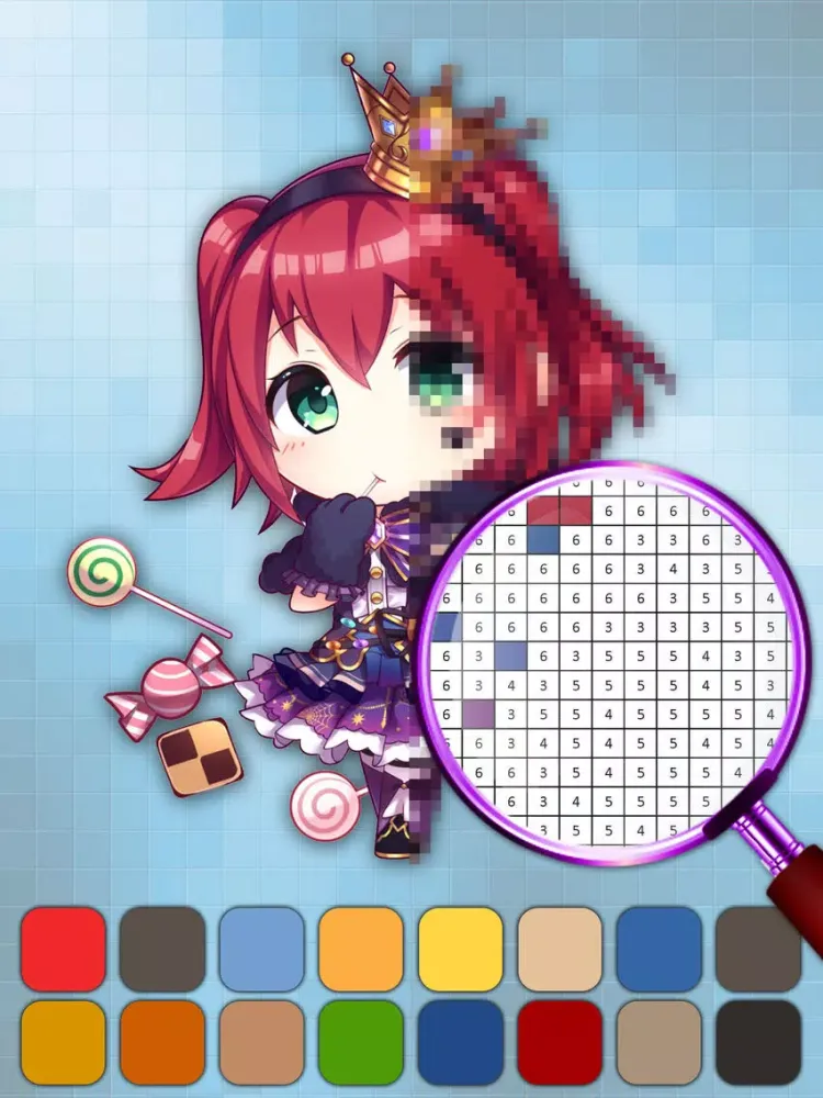 Ảnh chụp màn hình của Anime Color Numbering Puzzle iPad 