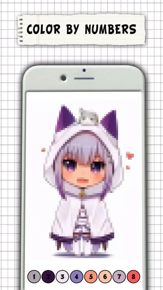 Ảnh chụp màn hình của Anime Color Numbering Puzzle