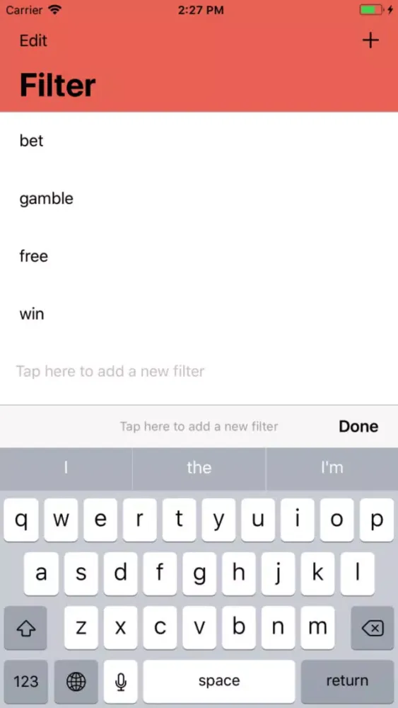 Filter Off Screenshots