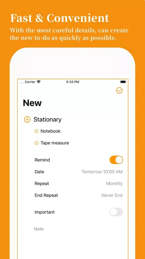 Ảnh chụp màn hình của Tododay: Reminders,Tasks,List