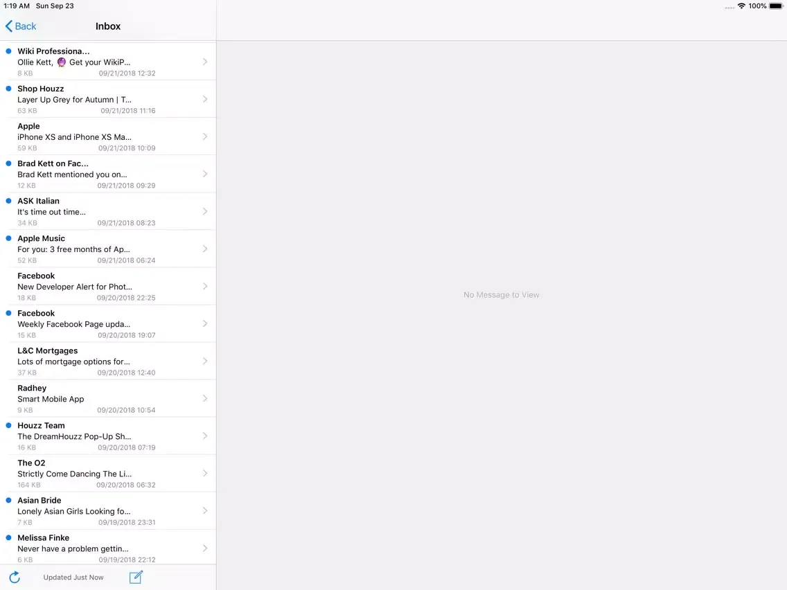 Mail Access for Outlook iPad  Screenshots