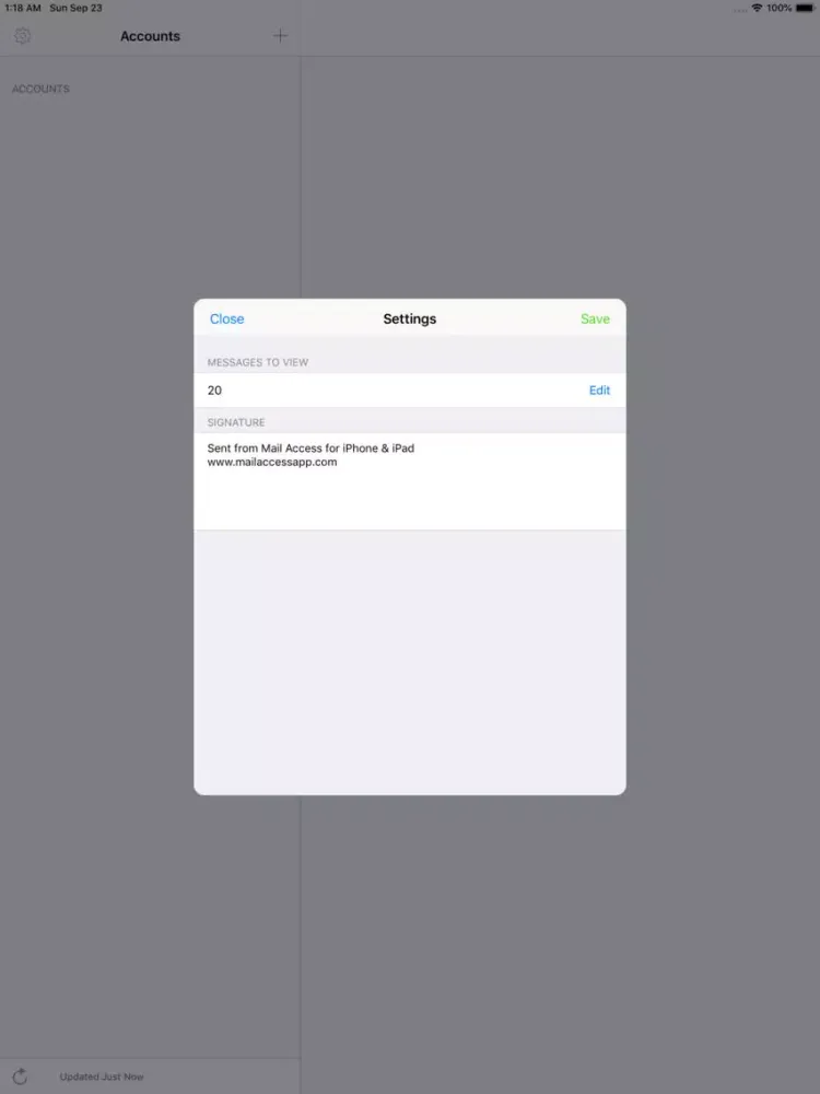 Mail Access for Outlook iPad  Screenshots