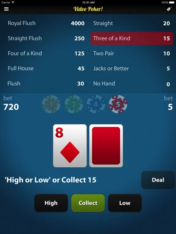 Video Poker! iPad  スクリーンショット