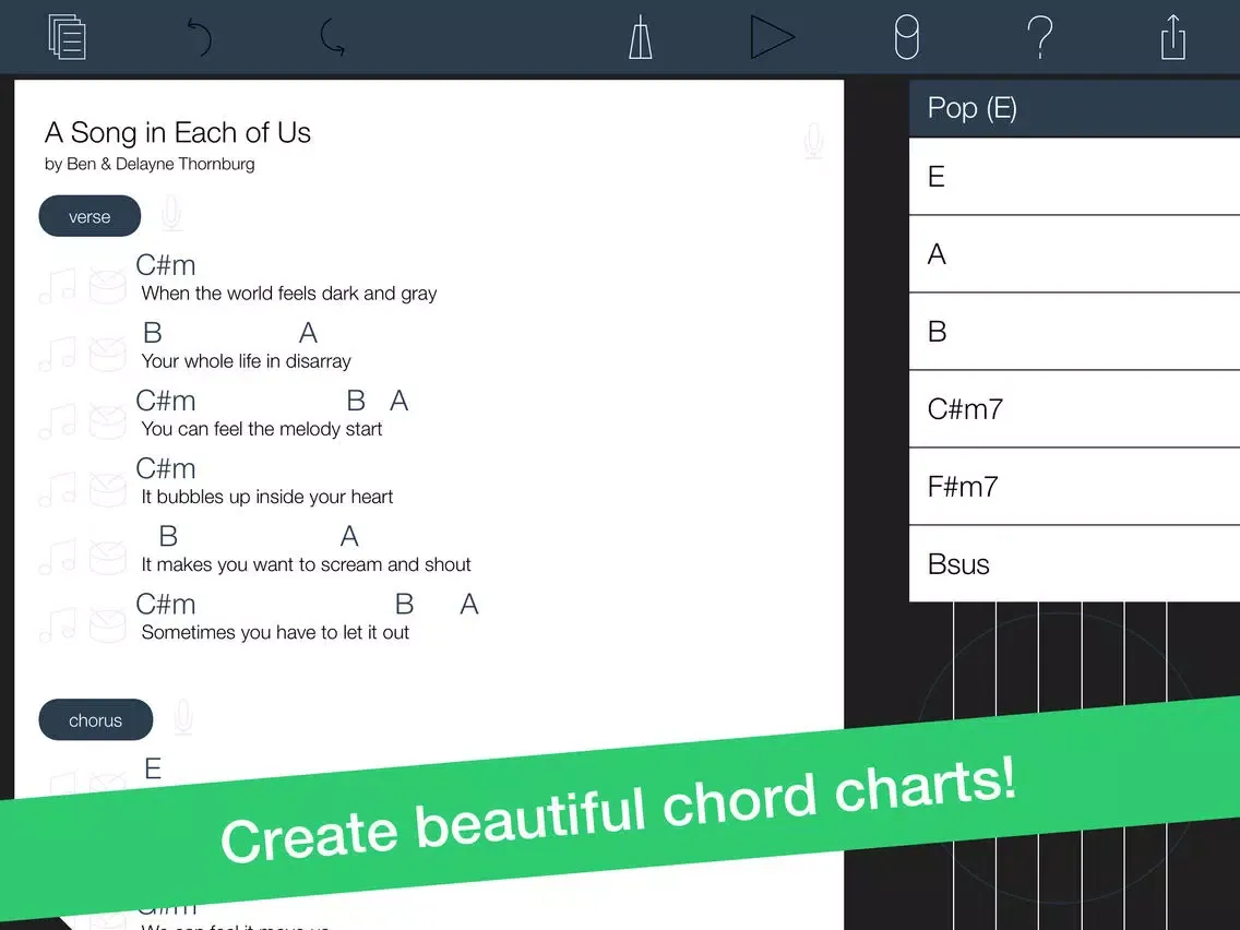 VCVCBC Songwriting Studio iPad  स्क्रीनशॉट