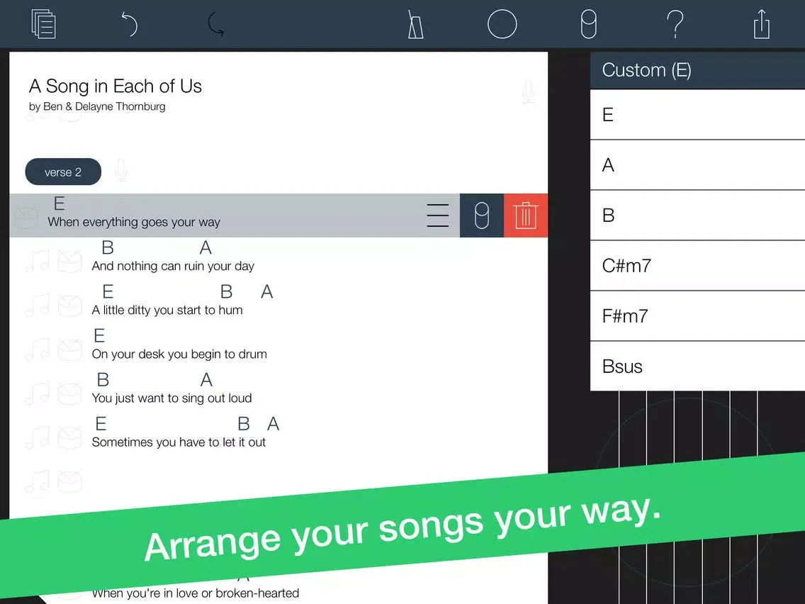 VCVCBC Songwriting Studio iPad  स्क्रीनशॉट