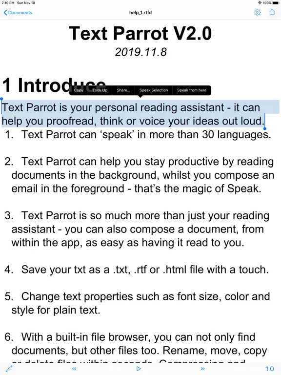 Text Parrot iPad  Screenshots