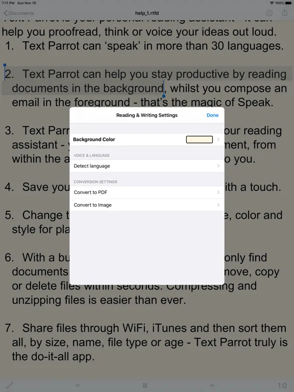 Text Parrot iPad  Screenshots