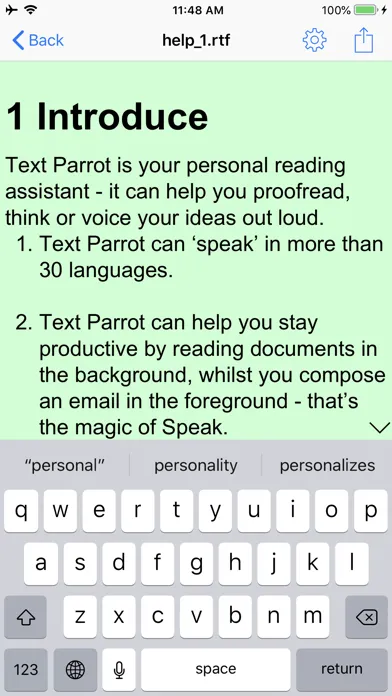 Text Parrot Screenshots