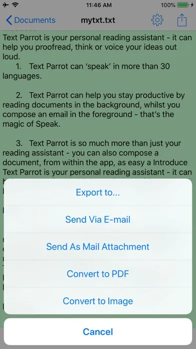 Text Parrot Screenshots