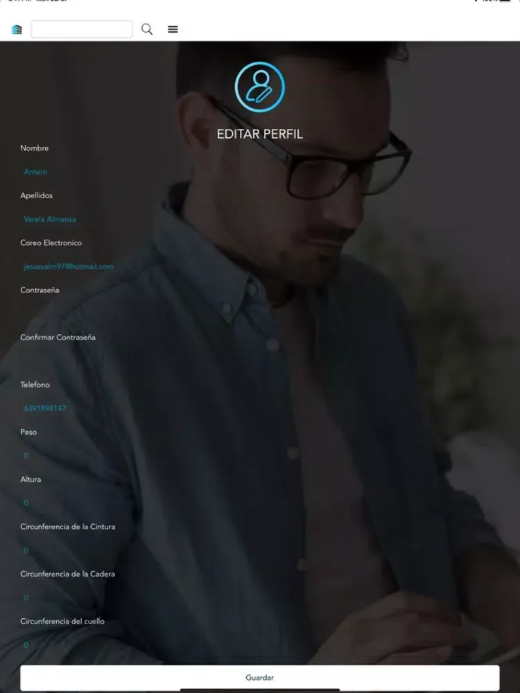 Tangkapan layar Real Wellness iPad 