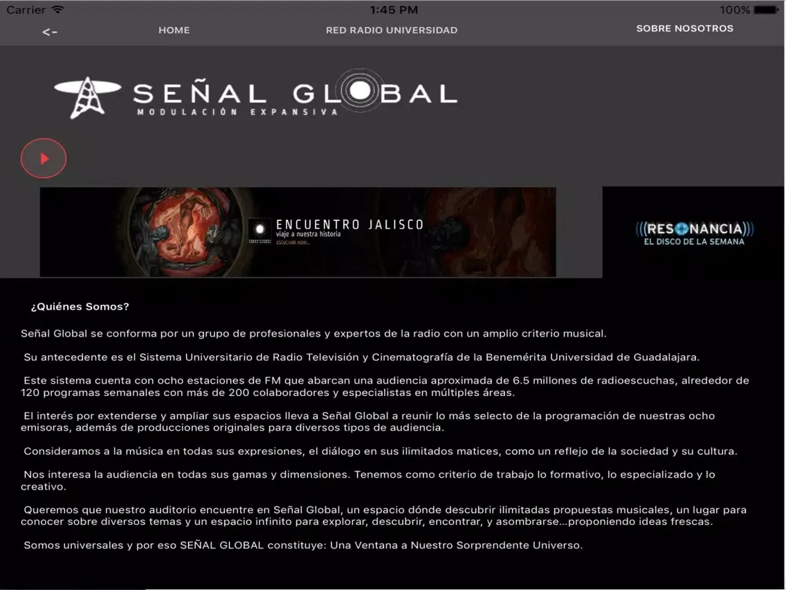 Señal Global iPad 应用截图