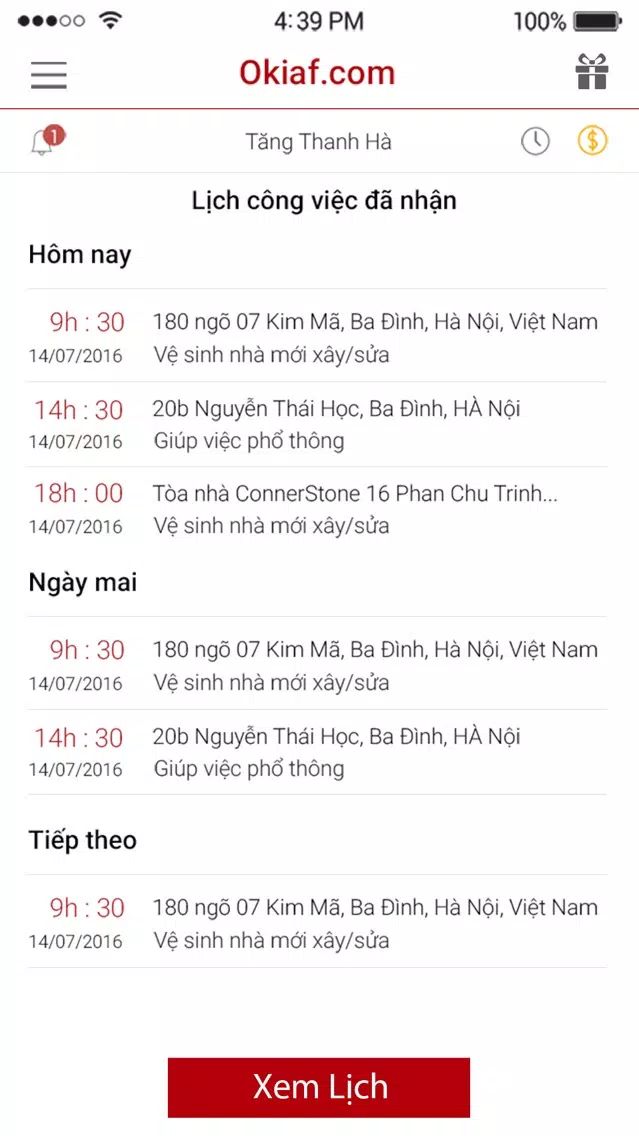 Okiaf - Nhân viên سکرین شاٹس