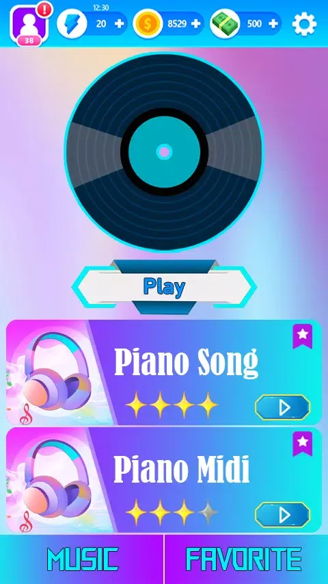 Yeri Mua Juegos Piano Música Ekran Görüntüleri