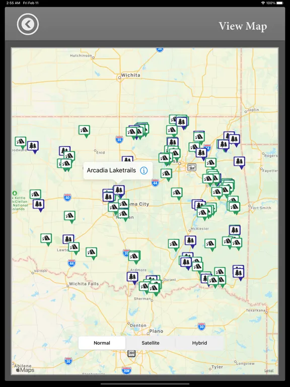 ภาพหน้าจอของ Oklahoma - Camping & Trails iPad 