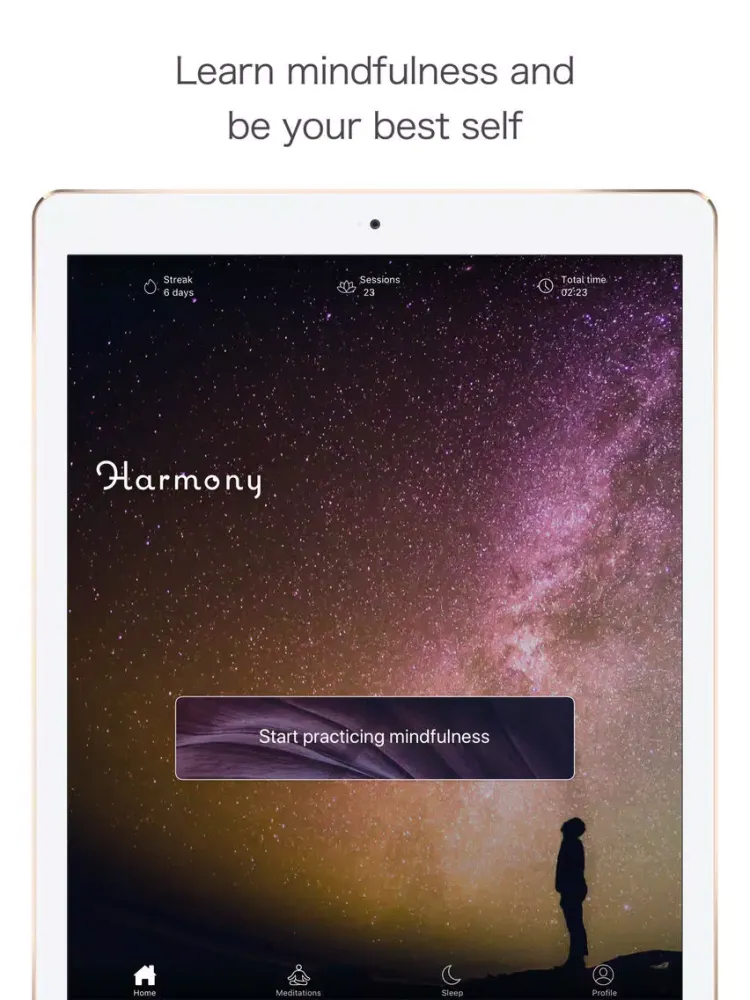 Harmony - Easy Meditation iPad  स्क्रीनशॉट