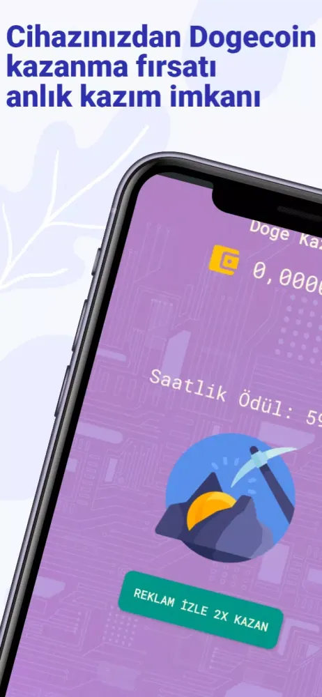 Tangkapan skrin Earn dogecoin mining