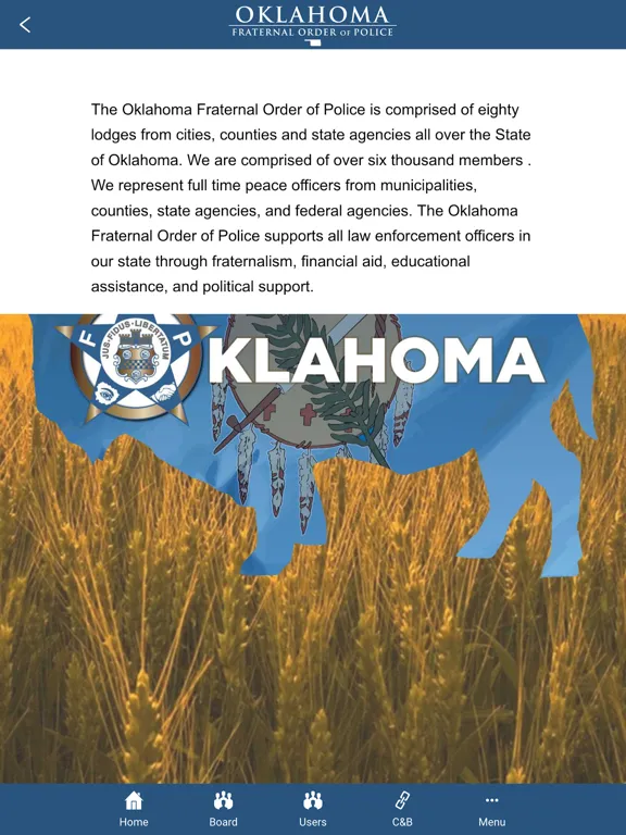 The Oklahoma State FOP iPad  سکرین شاٹس