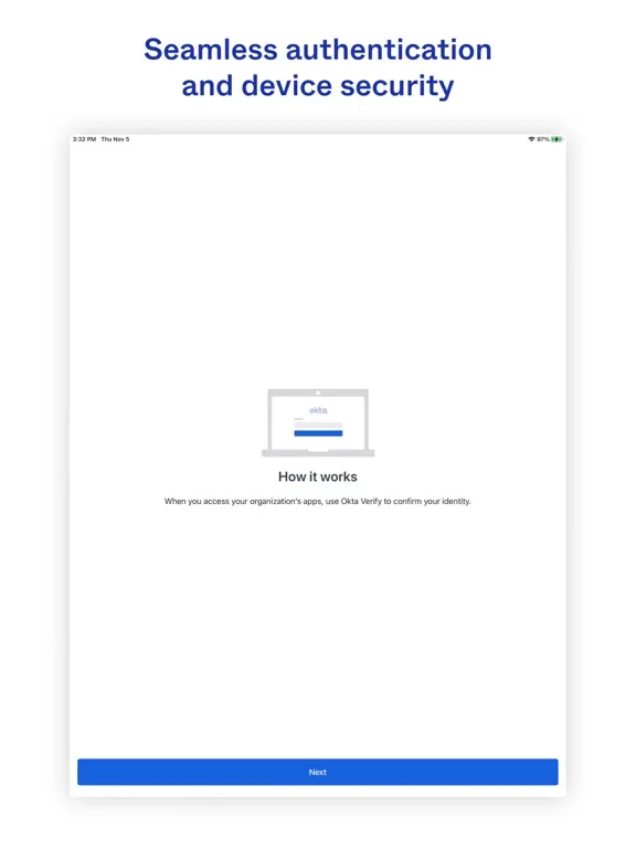 Okta Verify iPad  Screenshots