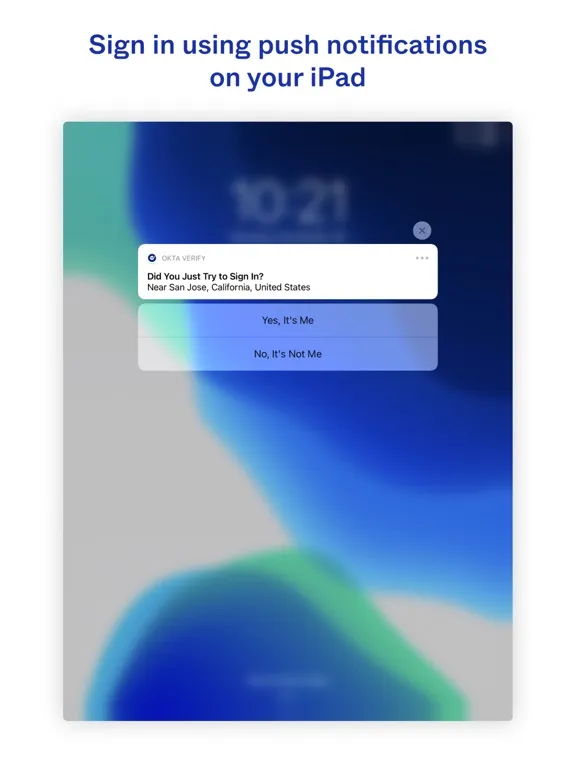 Okta Verify iPad  Screenshots